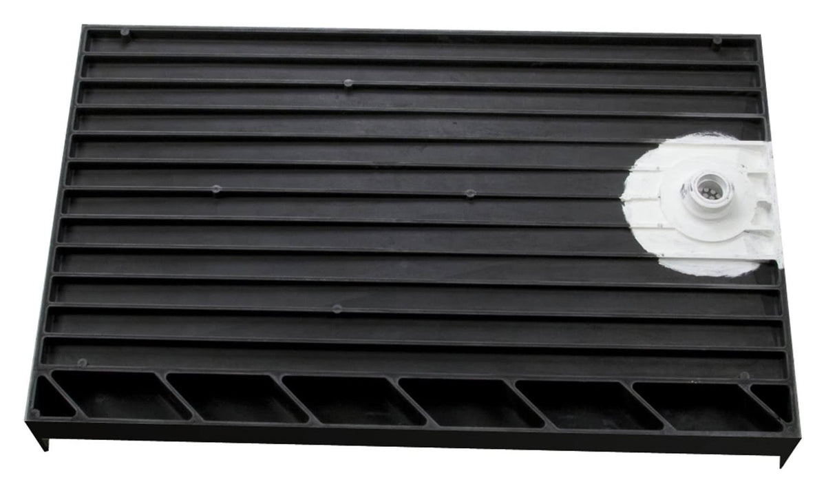 Black Single Curb Shower Pan with Left Drain Q637