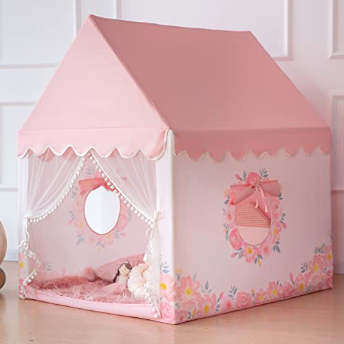 Large Playhouse Kids Play Tent with Padded Mat V858930