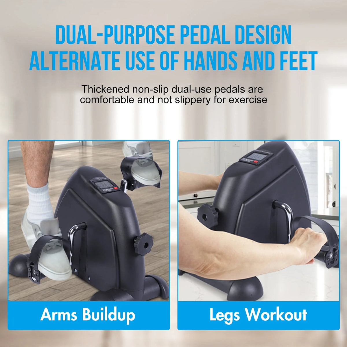 Mini Multi-Functional Stepper Exercise Bike with LCD Screen H813825