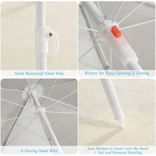 3-in-1 Kids Picnic Table with Umbrella A11721