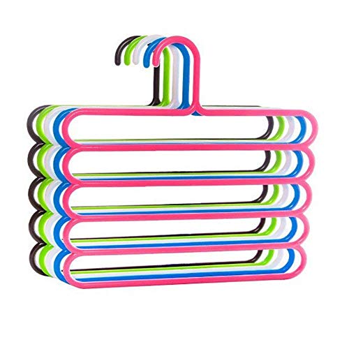 5-in-1 Plastic Hanger Clothes Organiser (Pack of 3) I749589