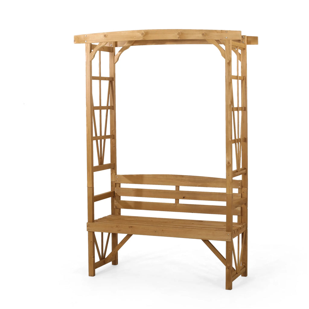 Outdoor Fir Wood Arbor Bench U945