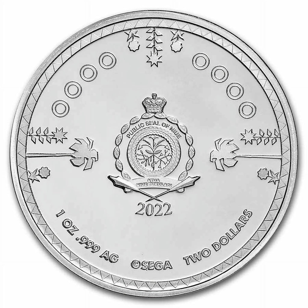 1 oz Silver Sonic Colorized Coin U389