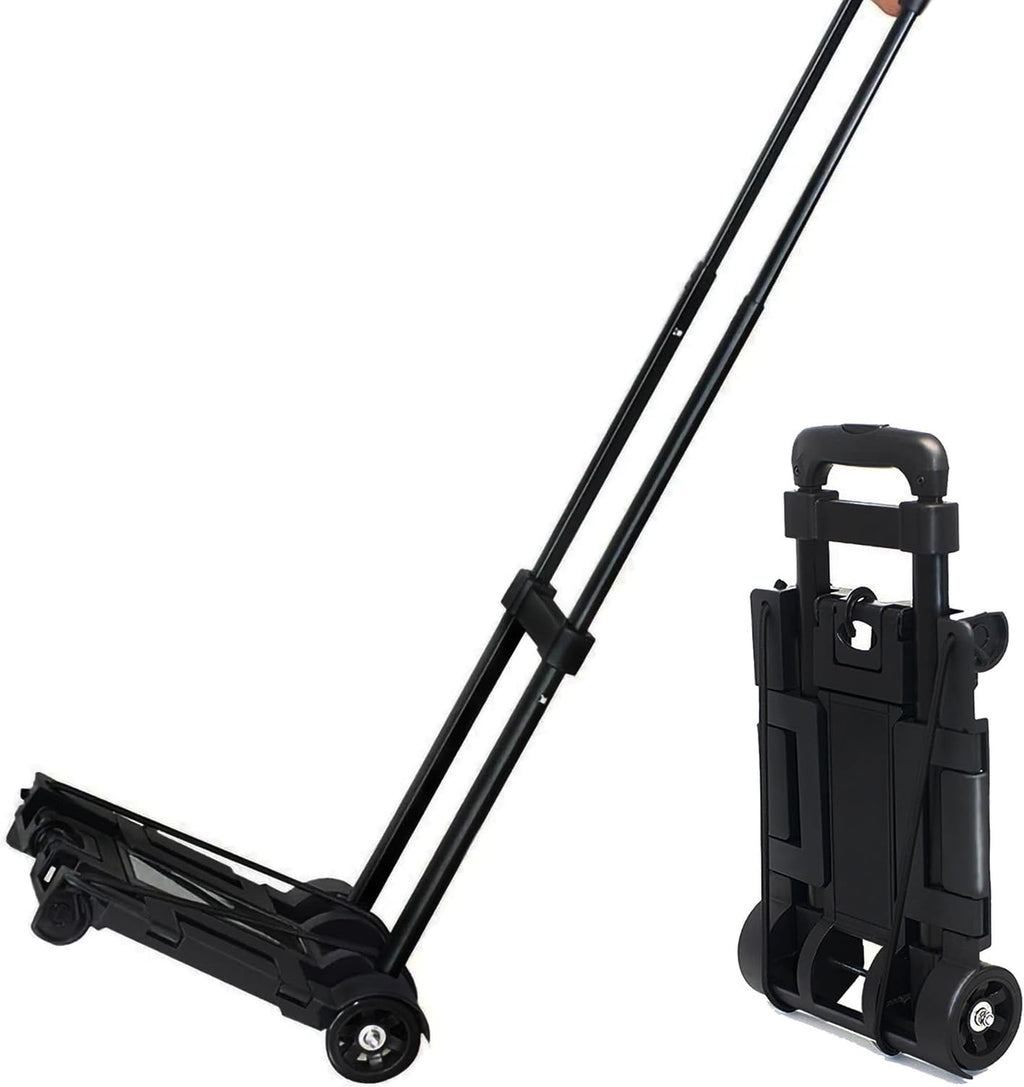 Black Folding Luggage Cart with 2 Wheels Z79973