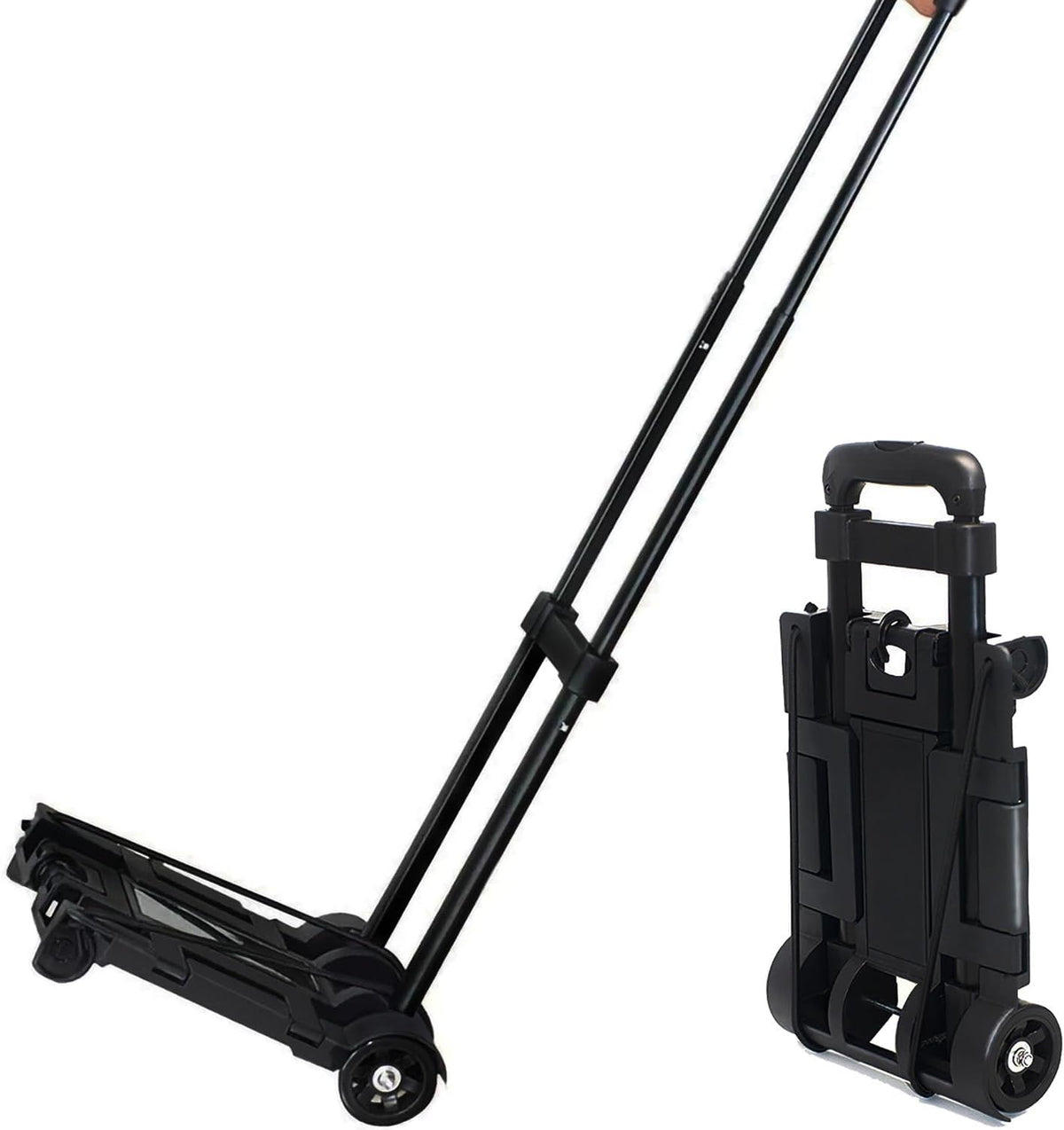 Black Folding Luggage Cart with 2 Wheels Z79973