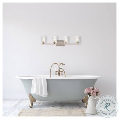 4 Lights Bath Sconce with Clear Shade Y693574