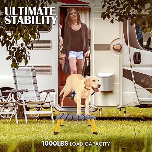 3-Level Adjustable Height Aluminum Folding RV Step S895