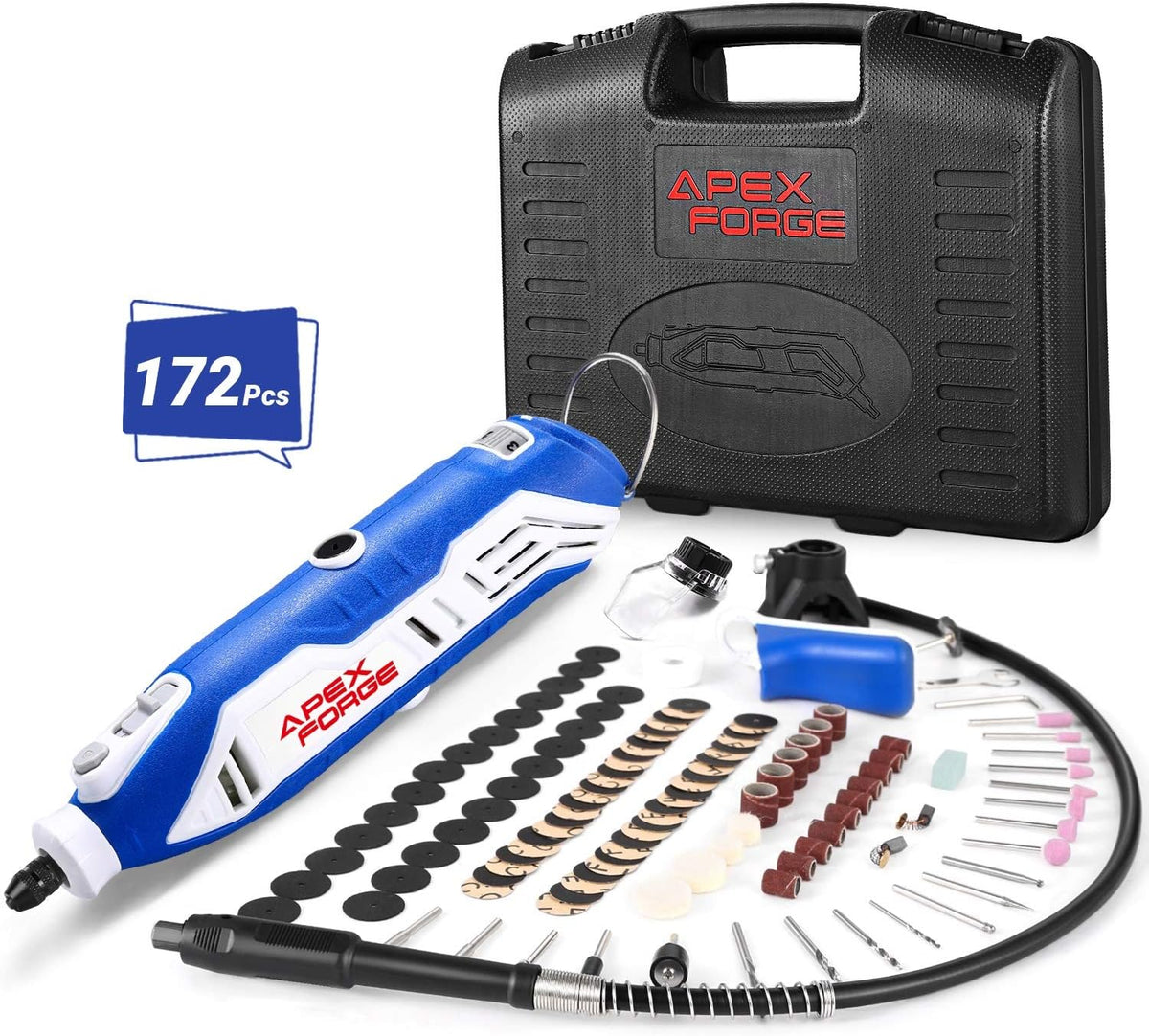 Rotary Tool Kit with 172 Accessories and Carrying Case J2057
