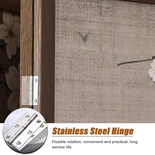 6 Panel Walnut Wood Room Divider Y262074