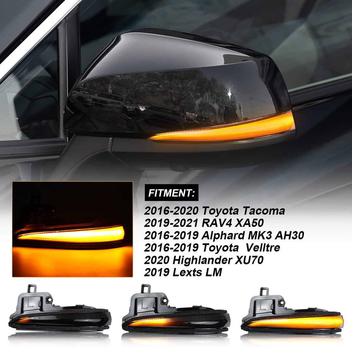 Smoked Led Mirror Turn Signal Indicator Lights N93732