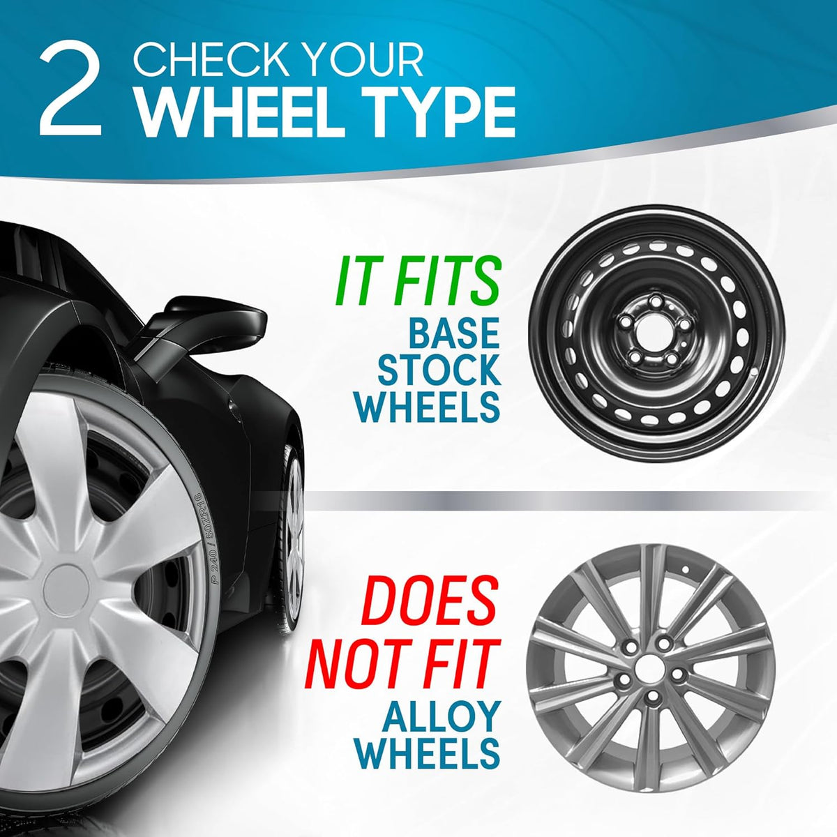 4 Pack 15 inch Hubcaps Wheel Covers L186