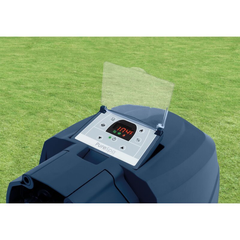6 Person 170 Jet Vinyl Round Inflatable Hot Tub in Dark Blue R14983