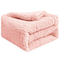 Grey Washable Sherpa Fleece Dog Blanket 24x32 Inches L4481