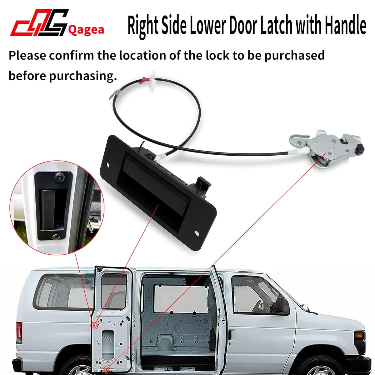 Rear Exterior Cargo Door Handle & License Plate Housing Frame Bracket U4060