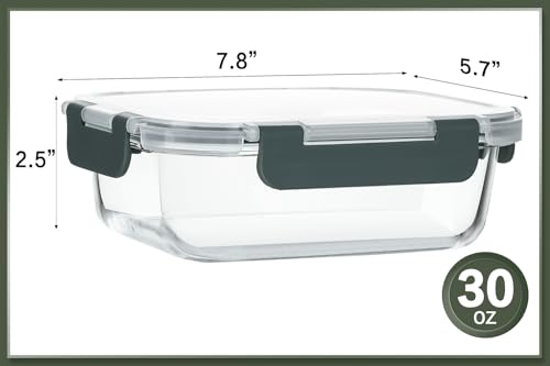 10 Packs 30 oz Glass Meal Prep Containers with Lids H533347