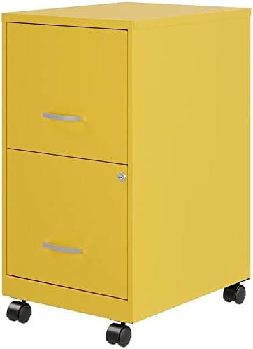 2 Drawer Metal Mobile File Cabinet with Lock, Letter Size, Navy P3332