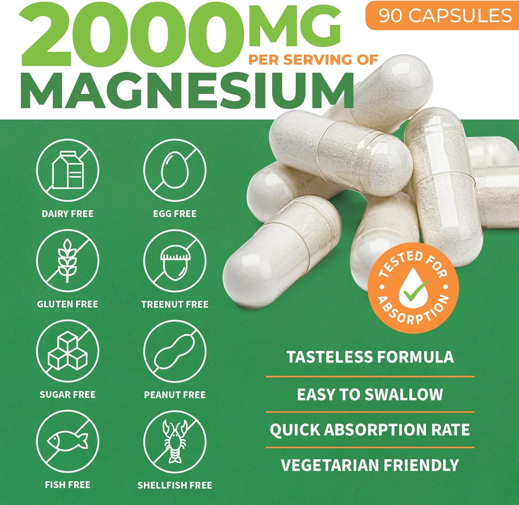 Magnesium L-Threonate Capsules 2000mg 90 Count S347