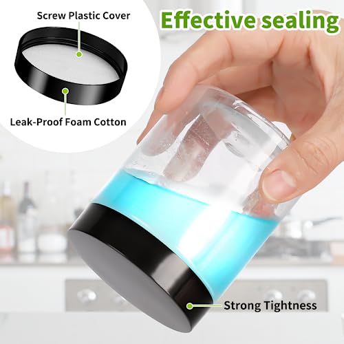 6 Pack 8 oz Clear Plastic Jars with Lids Q232387
