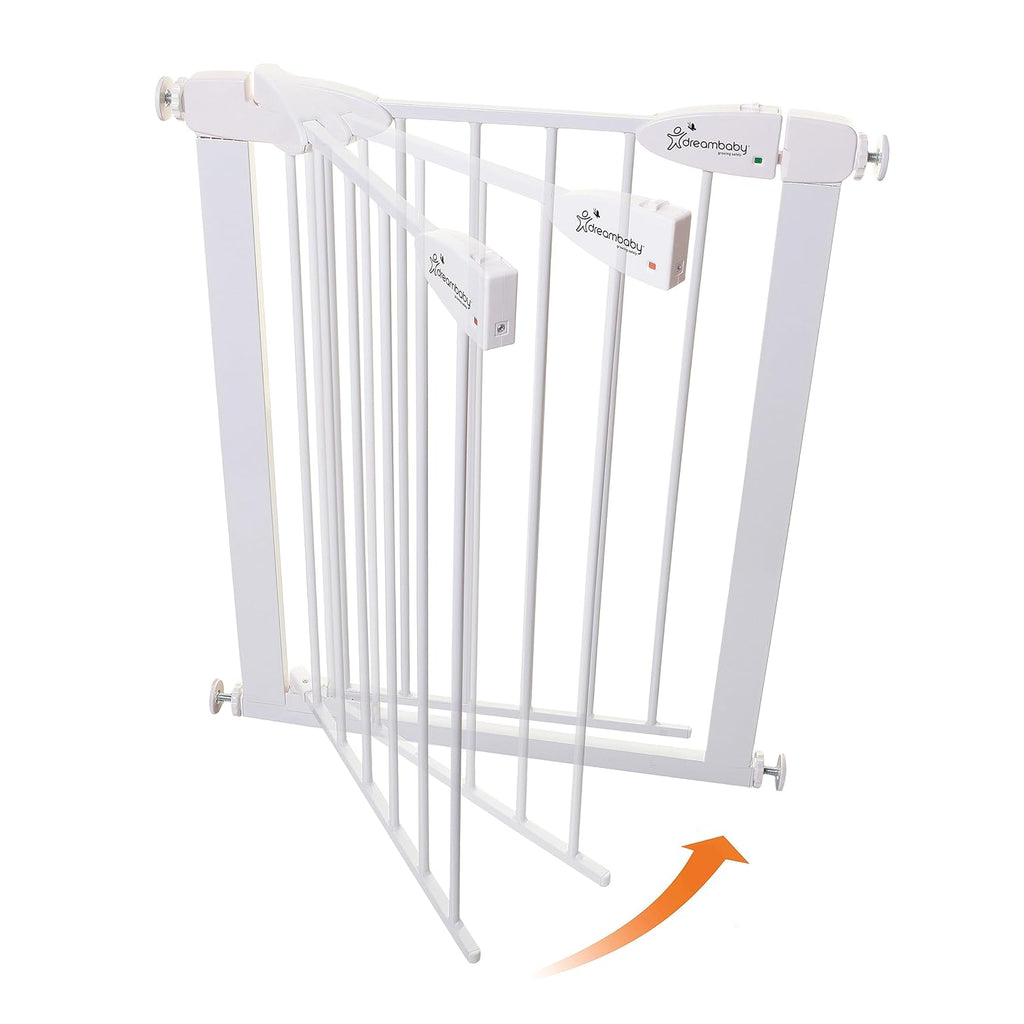 White Magnetic Auto Close Baby Gate I58017