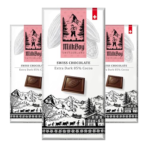 85% Cocoa Swiss Dark Chocolate, 3.5 oz, 5 Pack T891129