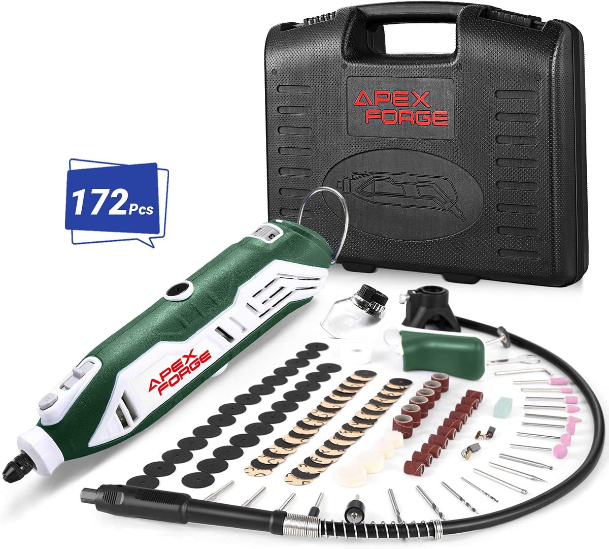 Rotary Tool Kit with 172 Accessories and Carrying Case J2057