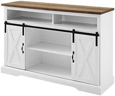 White Wood Highboy TV Stand V3766