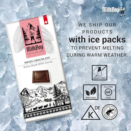85% Cocoa Swiss Dark Chocolate, 3.5 oz, 5 Pack T891129