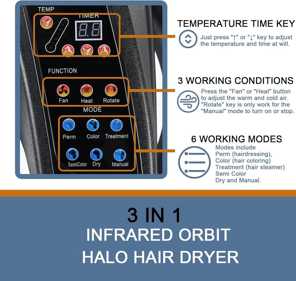 110V 950W Timer Adjustable Height 134-173cm Hair Dryer C9214