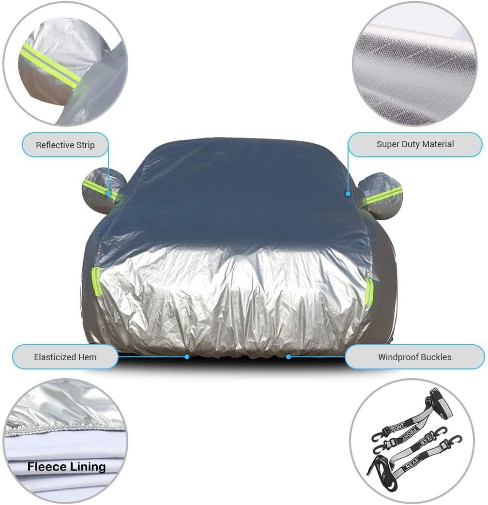 6 Layers Waterproof Car Cover with Lock Y461609