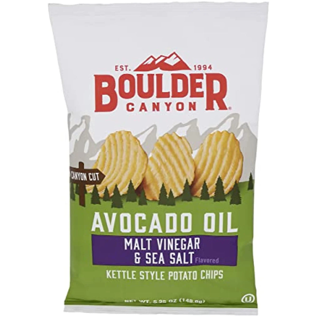 Chips Potato Avocado Oil Vinegar N Salt, 5.25 Ounce H145