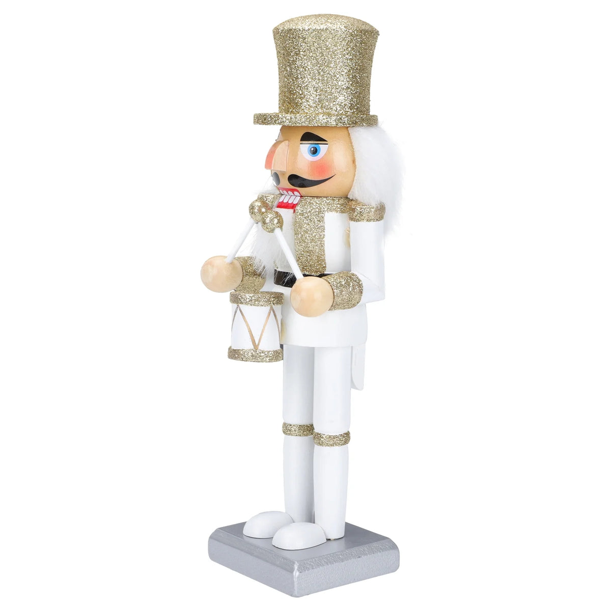 White Wooden Nutcracker Soldier Doll Christmas Decor F91612