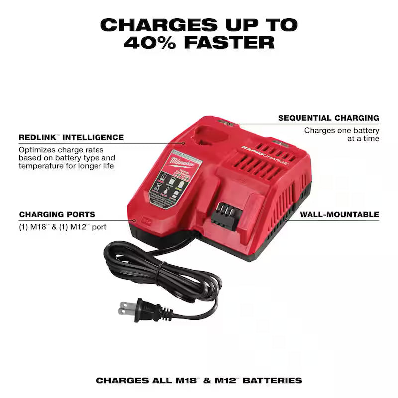 18-Volt Lithium-Ion Battery Pack 12.0 Ah and Rapid Charger Starter Kit S25268