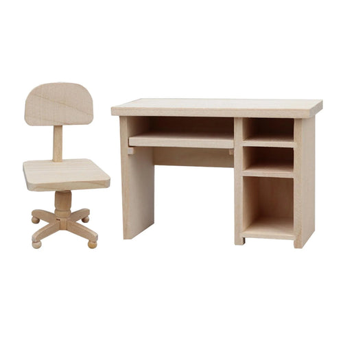 1/12 Mini Office Desk and Chair Dollhouse Furniture R1390