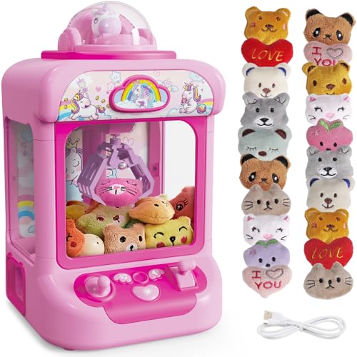 Mini Claw Machine with Sound & 20 Mini Plush Toys H332249