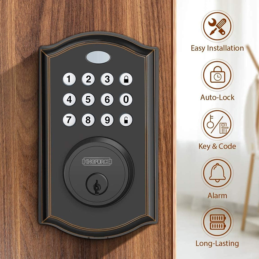 Keypad Deadbolt Lock, Keyless Entry Door Lock, Electronic Deadbolt, Pack of 2 U630832