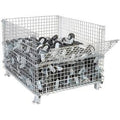 Folding Wire Container 48x40x36-1/2 3000-4000 lb Cap. Drop Gate I2830