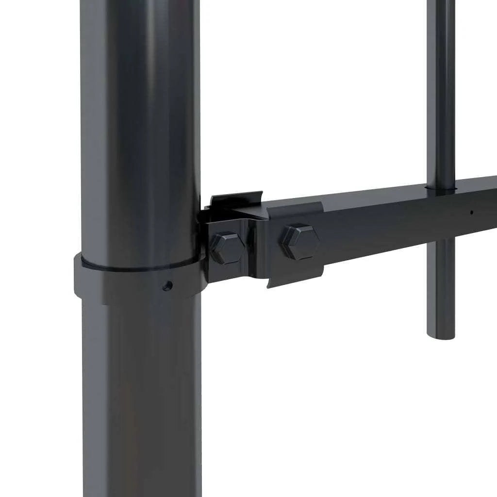 Black Steel Garden Fence with Spear Top H99671