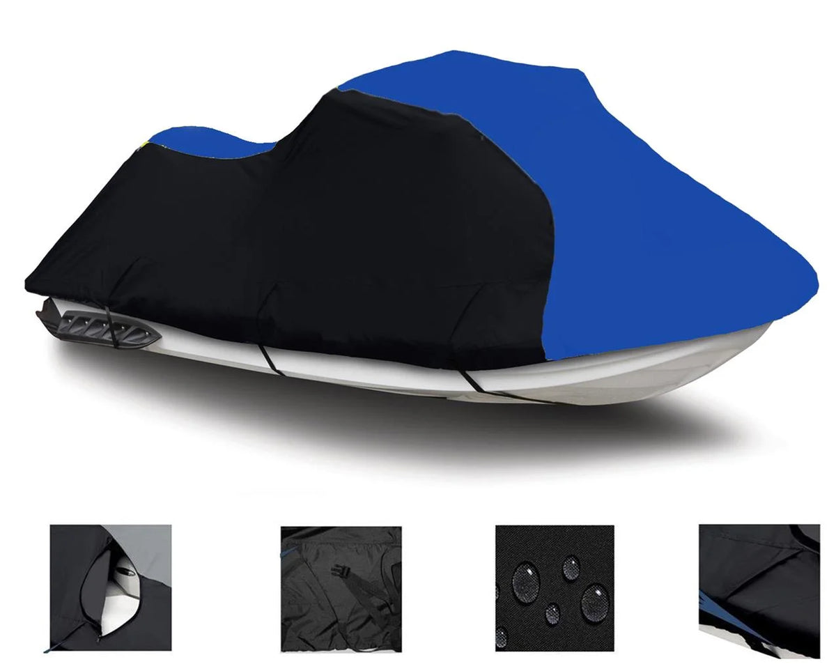 Black Blue Heavy-Duty 600 Denier Jet Ski Cover R387