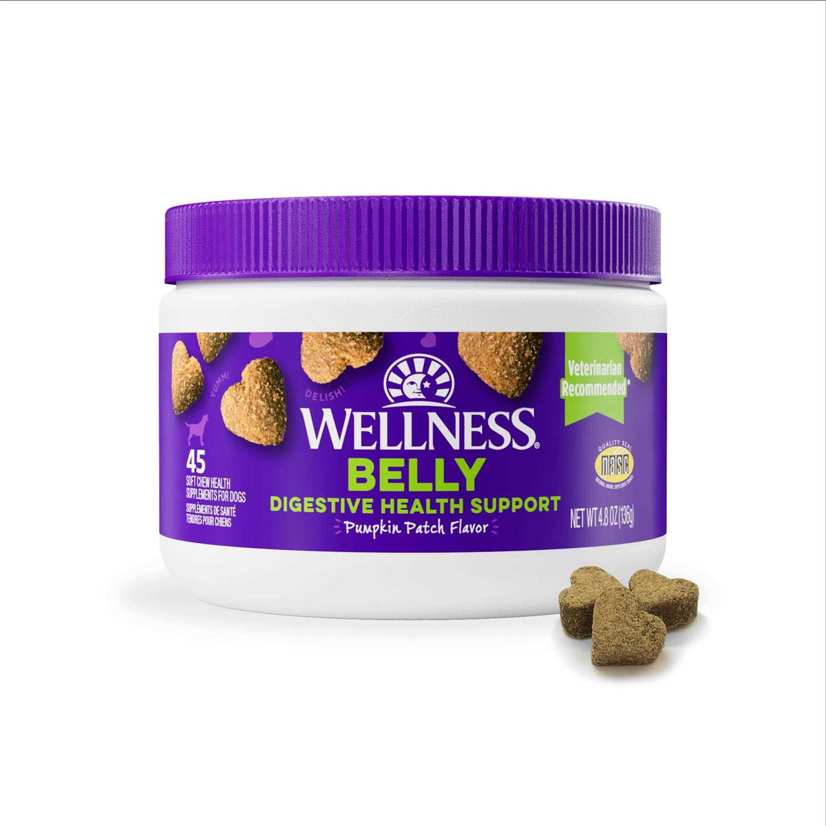 Pumpkin Flavored Soft Chew Digestive Health Supplements for Dogs G616209