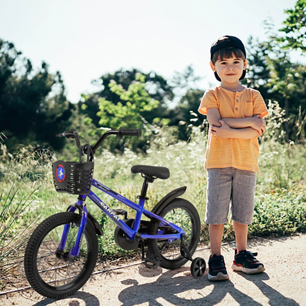 14 Inch Kids Bike with Training Wheels and Basket B2645
