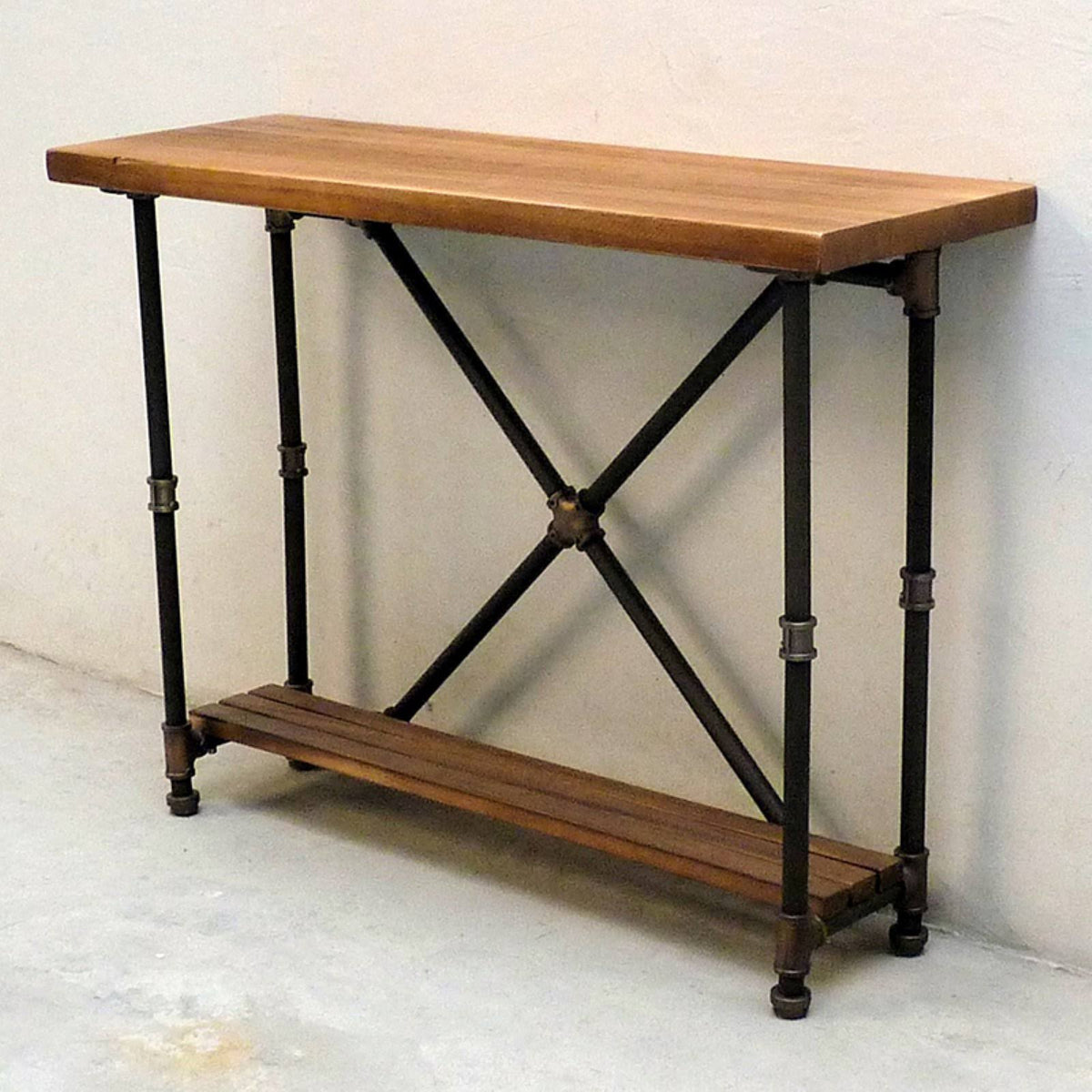 Bronze Industrial Console Table G849