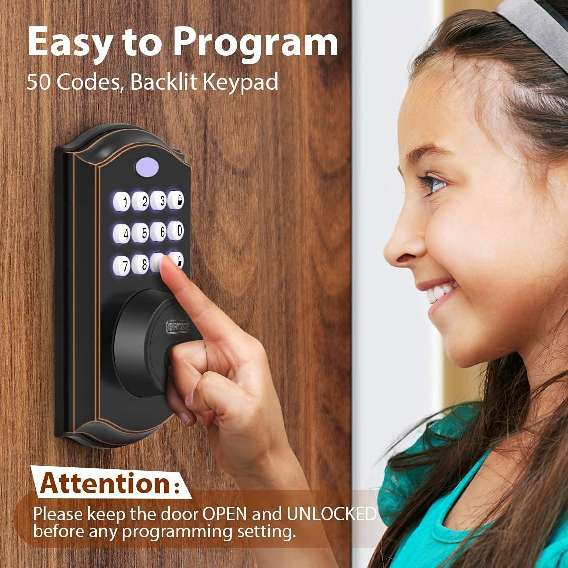 Keypad Deadbolt Lock, Keyless Entry Door Lock, Electronic Deadbolt, Pack of 2 U630832