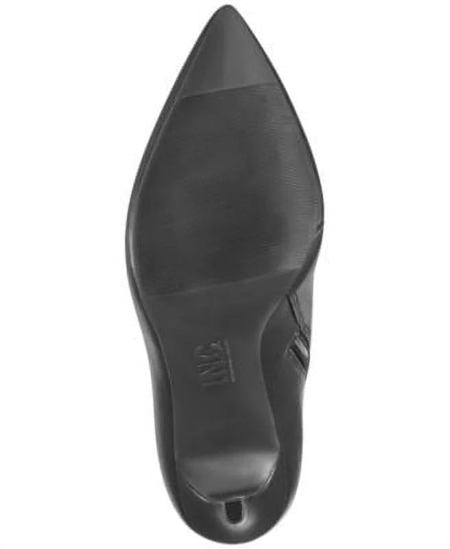 Black Cushioned Pointed Toe Stiletto Zip-Up Dress Boots X741