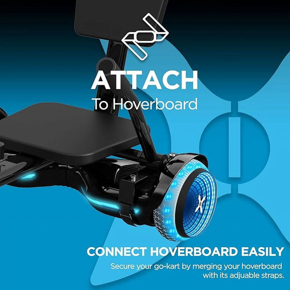 Black Hoverboard and Kart Combo X15277