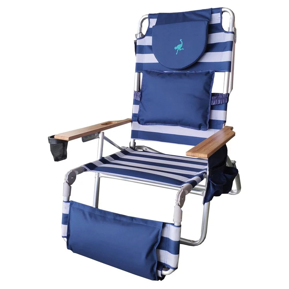 Blue 2 Pack Outdoor Reclining Beach Chair H99970