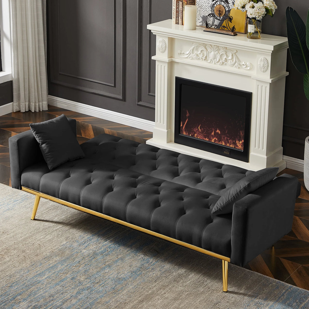 Convertible Folding Futon Sofa Bed Z13892