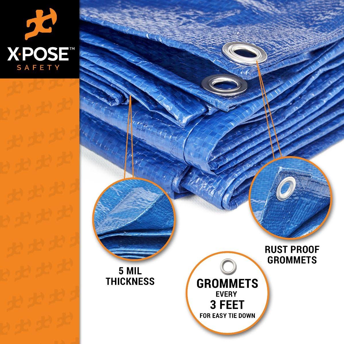 Blue Poly Tarps 16 x 20, Case of 8 O133