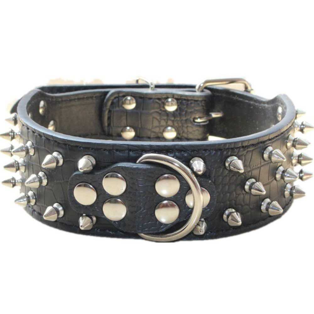 Leather Spiked Studded Dog Collar Y69695