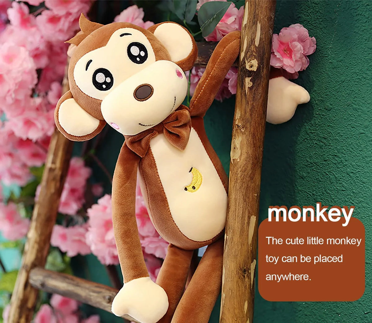 22" Brown Monkey Plush Stuffed Animal Toy M72608