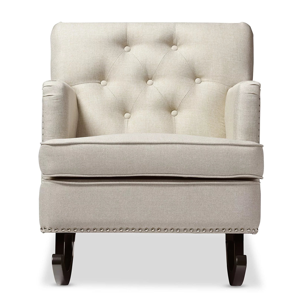 Gray Fabric Upholstered Rocking Chair M915393